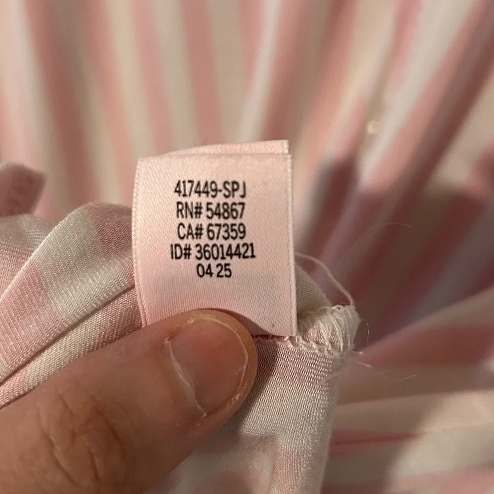 Victoria’s Secret Modal Soft Button-Front Sleepshirt Pretty Blossom Stripes S - Picture 13 of 13